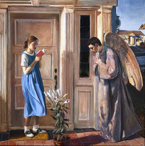 Joyful Mysteries The Annunciation In the sixth month, the angel Gabriel was sent from God to a town of Galilee called Nazareth, to a virgin betrothed to a man named Joseph, of the house of David, and