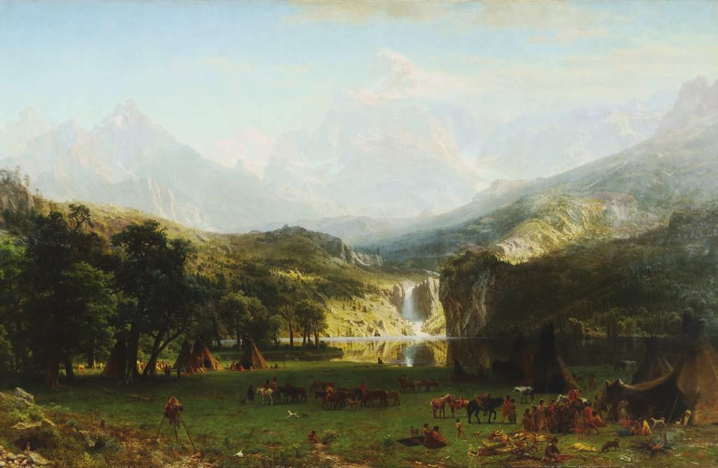 C H A P T E R 13 Moving West This painting by Albert Bierstadt captures the majesty of the western landscape, which dwarfs the Native Americans depicted in the foreground.