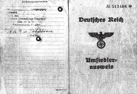 Darius Petkūnas resettlement Card of Provost Paul Tittelbach, March 31, 1941. PTA.