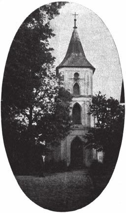 Darius Petkūnas The Skuodas parish church before the 1941 fire.