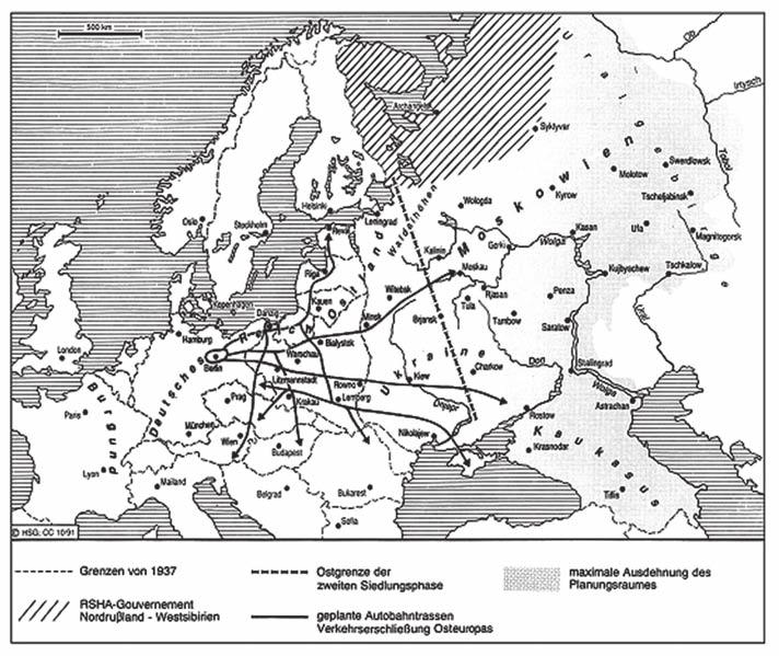 3. the nazi occupation Proposed plan for the new Nazi german reich, based on 1939-1942 documents. The territory of the reich was to extend eastward to the urals.
