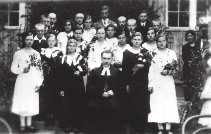 Darius Petkūnas Pastor Albert hirsch and the 1935 Šilalė confirmation class. JKA. anian Lutheran Church, or go to the pastorless sectarians.