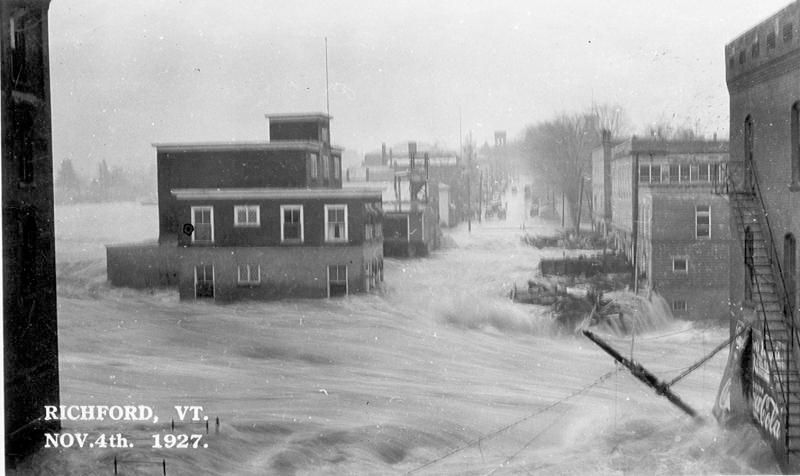 November, 1927 Vermont LS00172_000 (Main St during the flood, Richford, VT) October, 1927 rainfall for the state of Vermont was