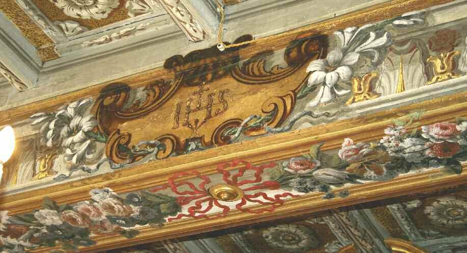 Rooms of St Aloysius Gonzaga in detail view of ceiling Restoration of the statue of Pope Paul V Borghese in the Papal Basilica of St Mary Major, a work that dates back to 1620 by Paolo Sanquirico;
