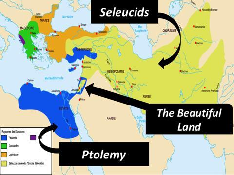 Ptolemaic Kings Seleucid kings Ptolemy I Soter (305 282) Ptolemy II Philadelphus (282 246) Ptolemy III Eugeretes (246-222) Ptolemy IV Philopator (222-205) Ptolemy V Epiphanes (205-180) Ptolemy VI