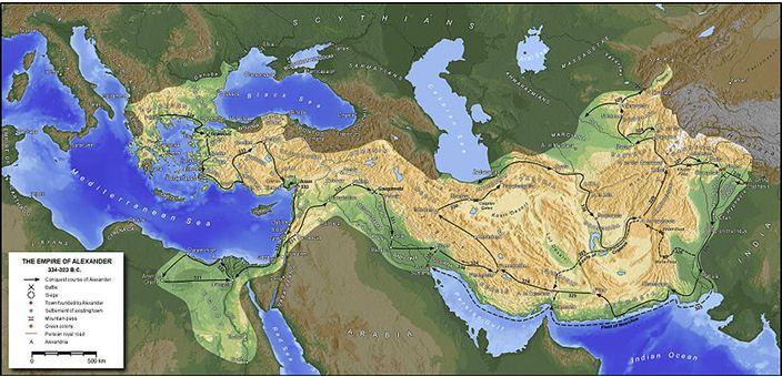 The first was at Granicus in May, 334 BC on the far western border of the Persian Empire.