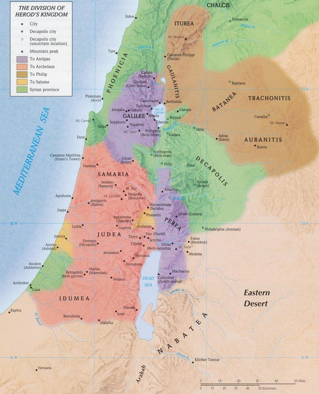 Figure 18 Division of Herod's Kingdom 29 29 From Thomas Brisco.