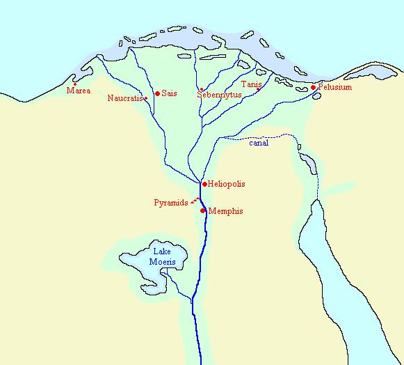 Egypt Canal of the Pharaohs (forerunner of he Suez Canal)
