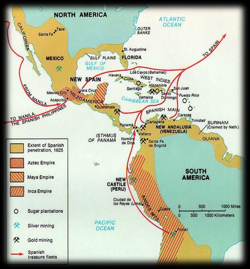 Through the conquistadors, Spain was the dominant presence in the Americas.