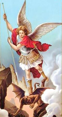 VII.) Prayer to Saint Michael: St. Michael the Archangel, defend us in battle. Be our defense against the wickedness and snares of the Devil.