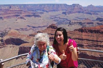 I went to college at Northern Arizona University and when Margaret mentioned her desire to see the Grand Canyon I volunteered to take her there.