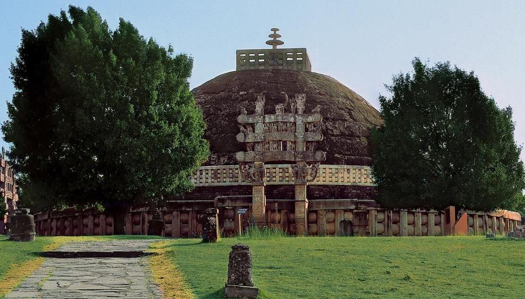 Great Stupa at Sanchi. Madhya Pradesh, India. Buddhist; Maurya, late Sunga Dynasty.