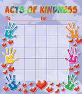 NS6053 Acts of Kindness Mini Incentive Charts Each chart has ample space for student s name, chart