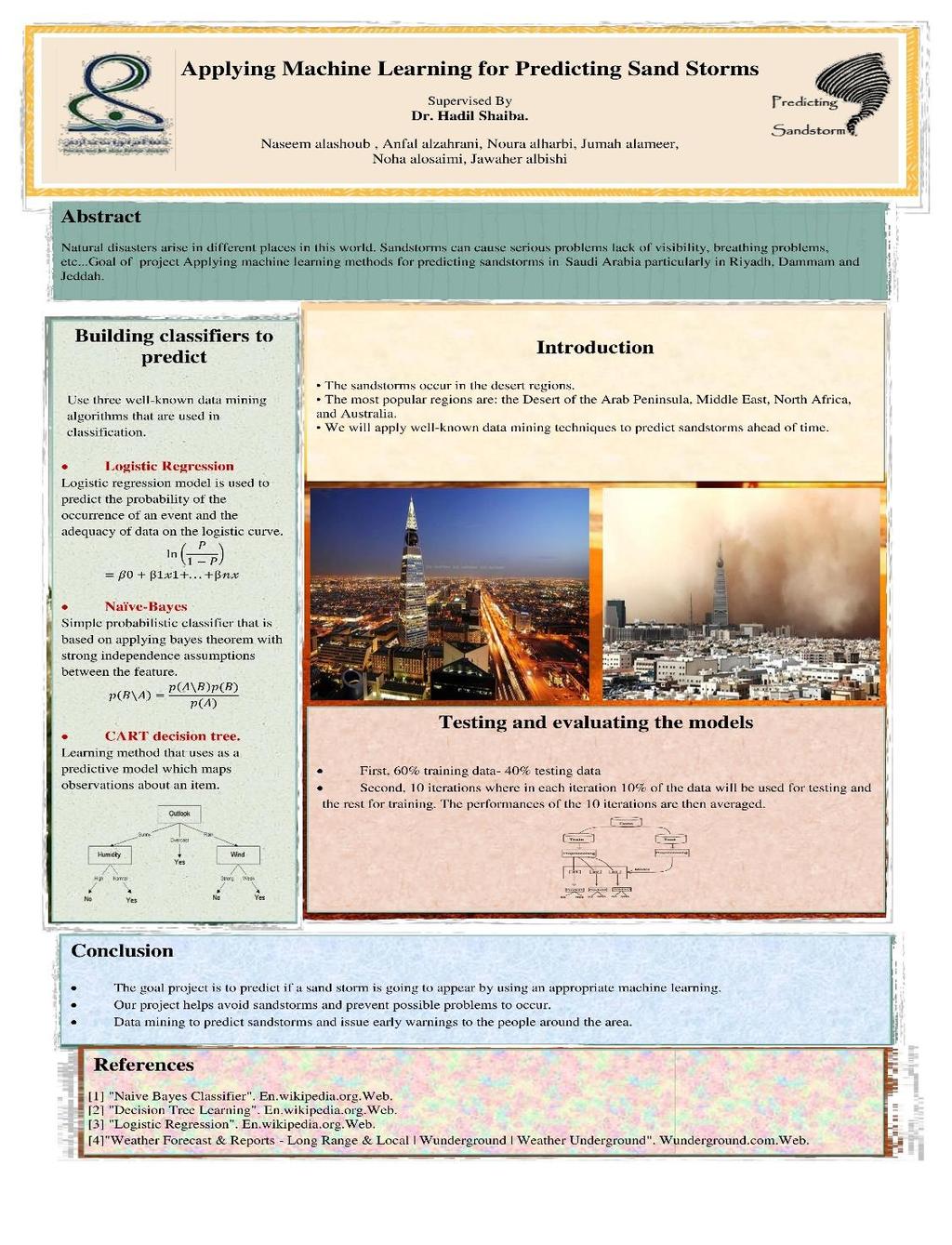 Applying Machine Learning for Predicting Sand Storms Dr.