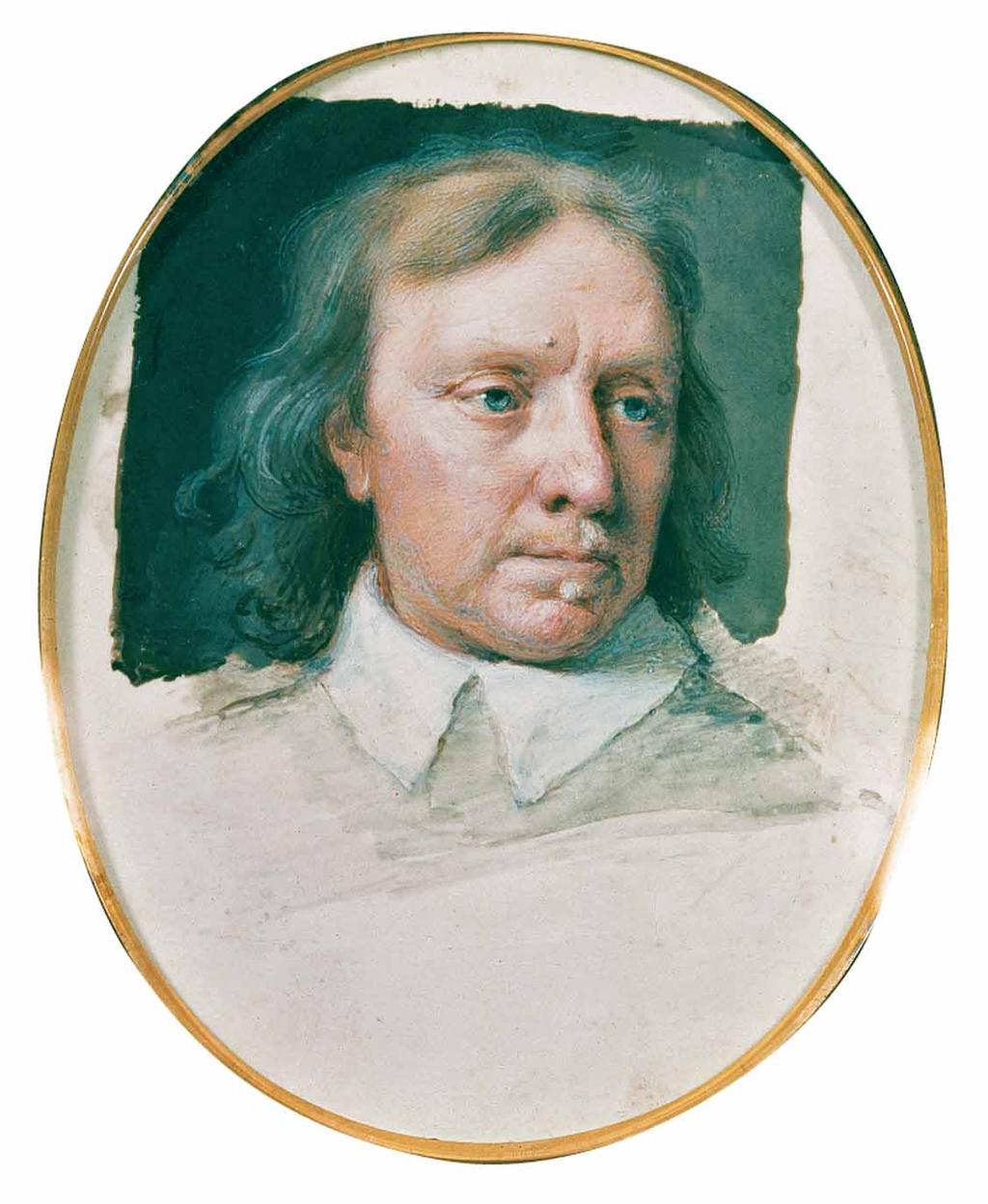 Oliver Cromwell This unfinished miniature is a likeness of the enigmatic Puritan leader, Oliver Cromwell.