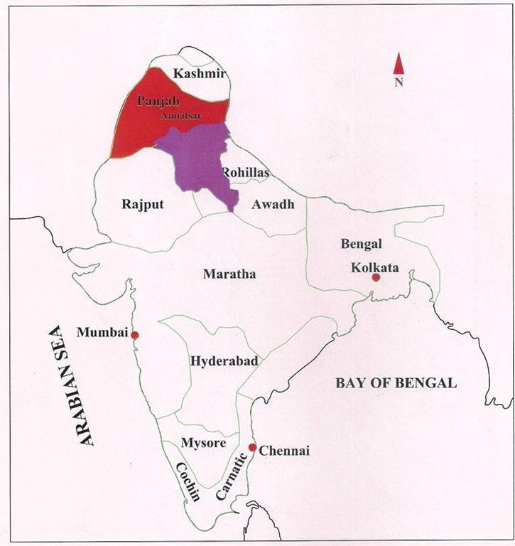 Map showing regional