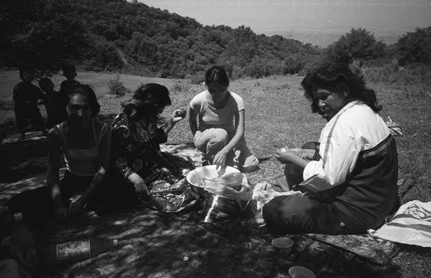 Pentecostal Miracle Truth on the Frontier 139 Aikan (second from right) and some of her friends on a picnic in the hills outside Kokjangak, May 2004 Finally, after two years, he visited her house: He