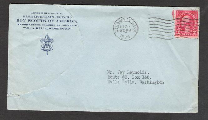 The address for this cover was 5114 Arcade Building. A very similar #10 cover was mailed later in the 1920 s using a Seattle precanceled stamp. See Figure 3.