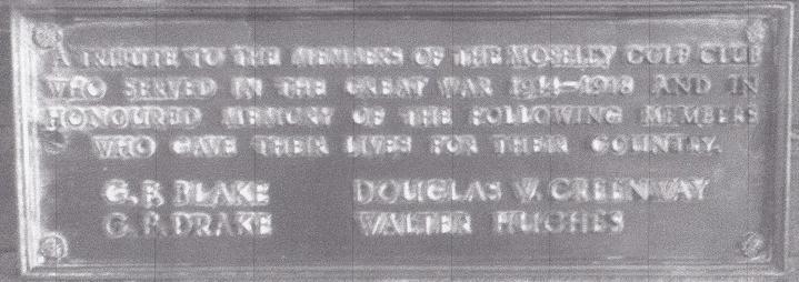 Agnes Church, Moseley, WW1 memorial Bottom right: Moseley