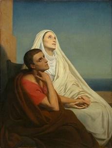 Saint Monica Saint Monica was born in North Africa. She married a pagan man named Patricius who had a hot temper.