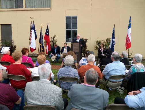 The dedication was attended by over seventy folks from all parts of Texas.