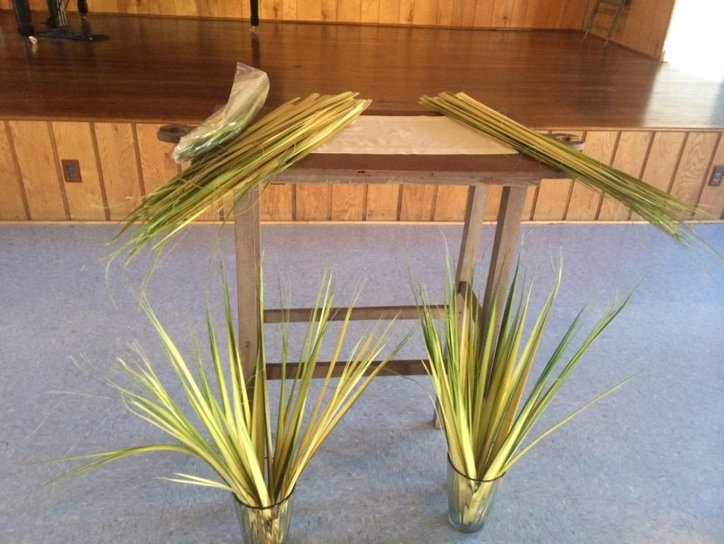 PALM SUNDAY 2015 Parish Hall was used instead of the Memorial Garden.