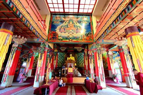 Interior, Khurul a Buddhist temple in Aarshaan, near