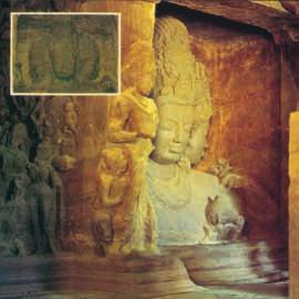 The image of Maheshmurti at Elephanta dates back to the early sixth century CE. It is located in the main cave shrine.