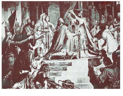 Pope crowns Charlemagne as Holy Roman Emperor (800 AD) The power of the Pope was increased through
