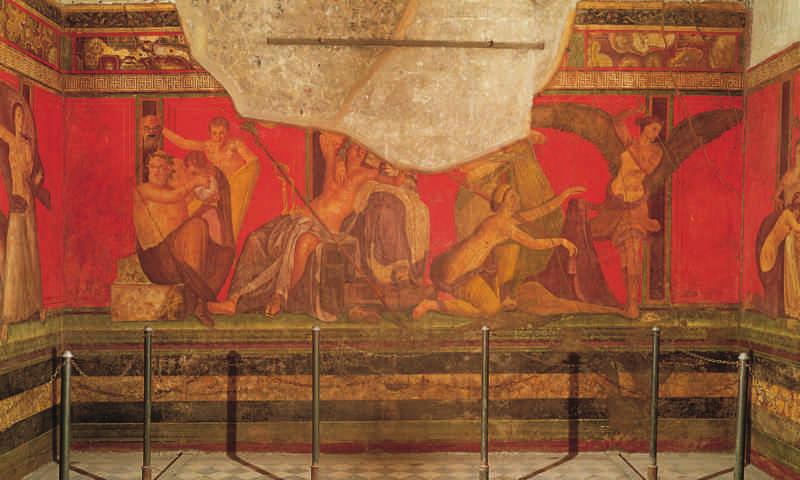 Imperial Rome (31 BCE 476 CE) 103 4.18 Fresco, Villa of the Mysteries, c. 60 bce. Probably no ancient work of art has been more argued about than these paintings.