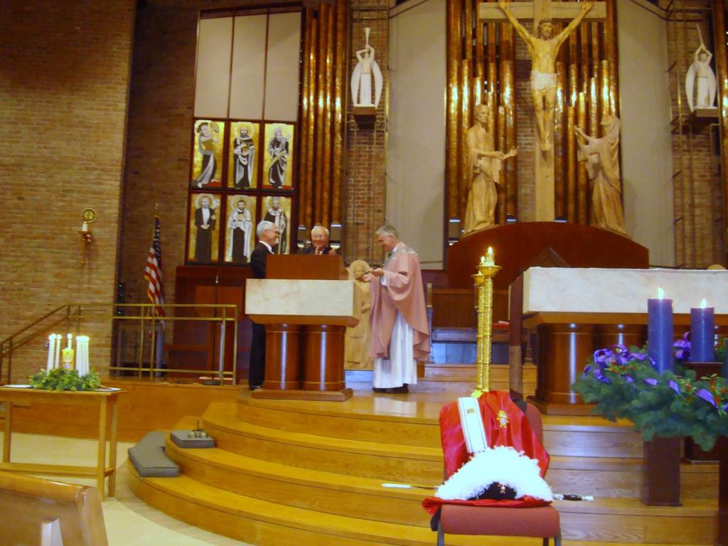 Assembly Christmas Social Presentation of Sword to Assembly Friar, Rev.