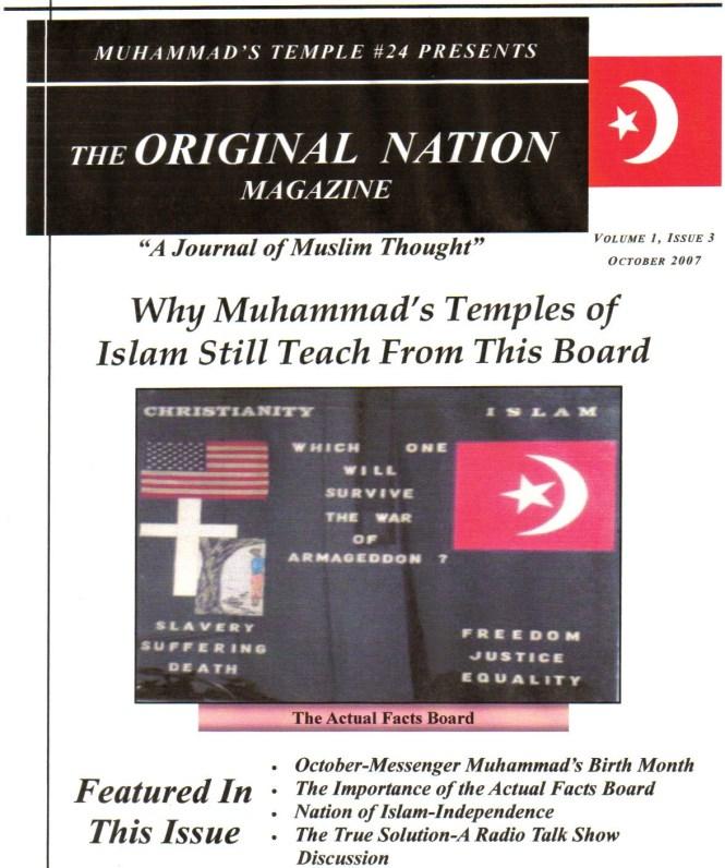 Editor s Note Volume 6, Issue 1 June September, 2012 In the Name of Allah, Master Fard Muhammad, and in the name of His Messenger, the Honorable Elijah Muhammad. As-Salaam-Alaikum.