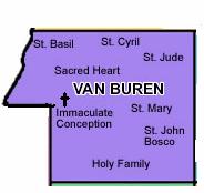 on the 2000 Census and 2000 Michigan Department of Agriculture): Residents: 2,497 Migrants: 47 Licensed Camps: 3 Immaculate Conception, Hartford 1990 2000 2005 Baptisms 37 111 98 1st Communion 17 55