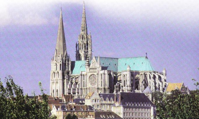 Even today as the sun streams through the magnificent stained glass of Chartres cathedral, south-west of Paris, the atmosphere of mystery created by the transparent mosaic of colour on the walls and