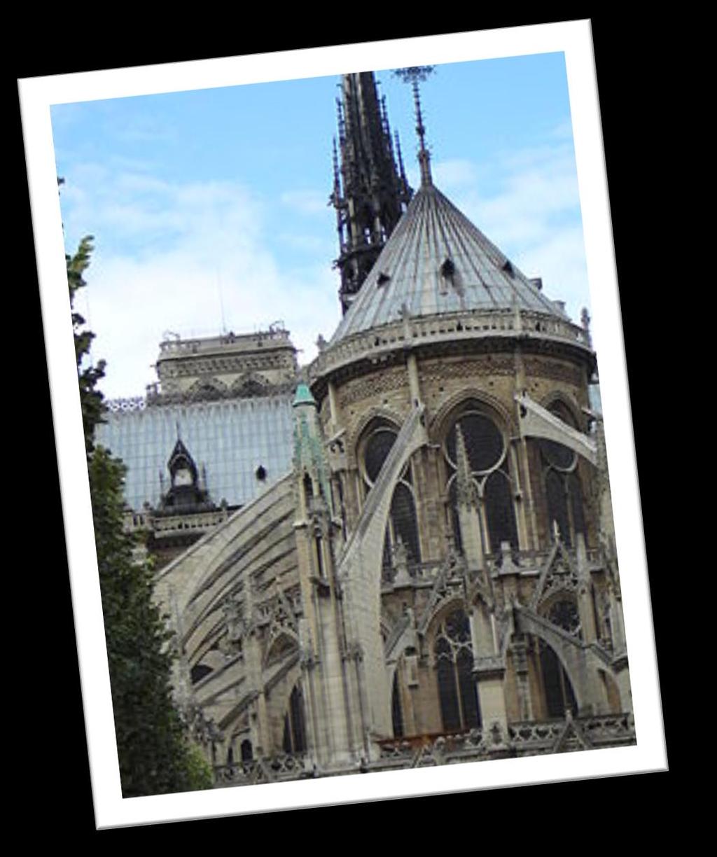 The Nave of Notre Dame, Paris Massive walls and buttresses Six-part (sexpartite)