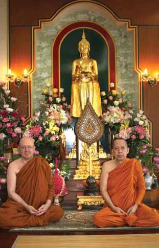 AJAHN S LIFE speak to people until about 10 p.m., at which point he rushes off to the airport in a car.