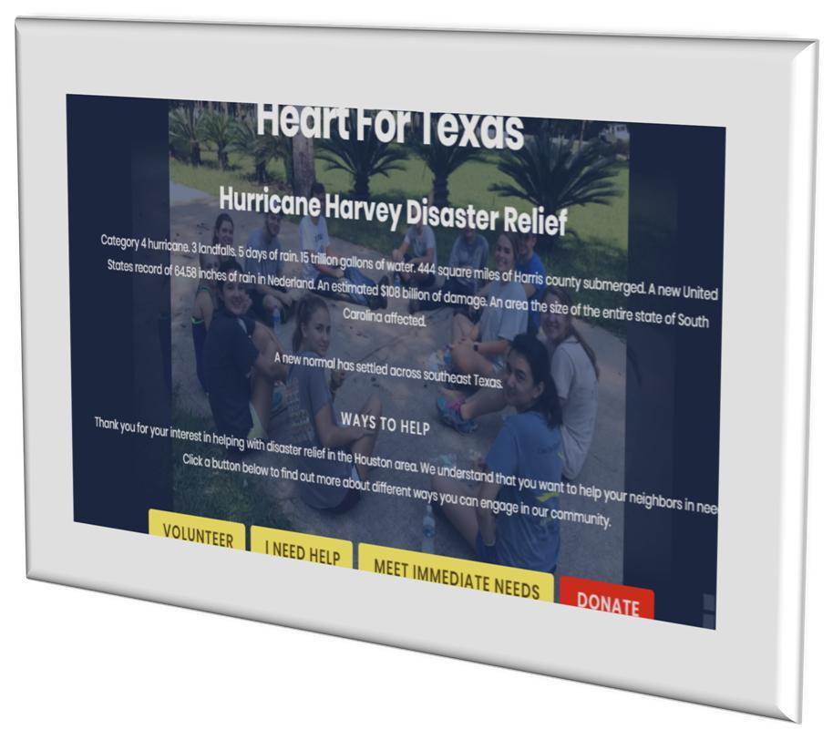 Page 2 Outreach Opportunities V o lu m e 1, I s s ue 4 For the most up-to-date information on how you can help with ongoing hurricane relief efforts, please visit heartfortexas.