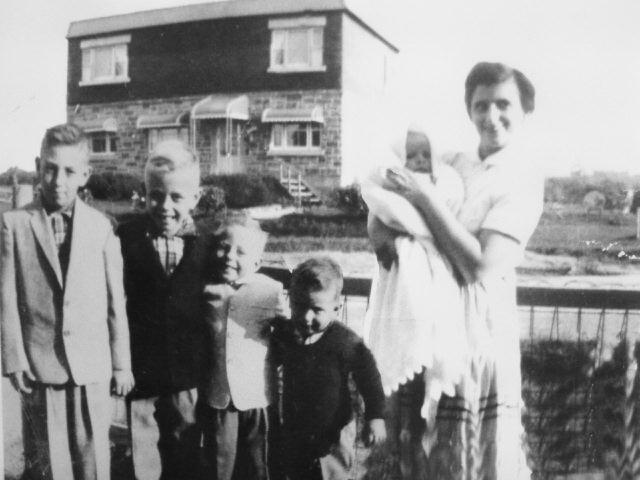 (Above) Turley family photo 1950 s, Montreal Pictured left to right Daniel Turley, (mother) Victoria Turley Russell Turley, (father) Daniel Turley Michael Turley, Robert Turley Pictured outside 1525
