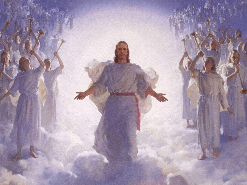 For the Lord himself shall descend from heaven with a shout, with the voice of the archangel, and with the trump of God; and the dead in Christ shall rise first; Then they