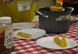 Day 3, Wednesday Taste of the Day: Hot tamales and Lee Aylward s Famous Rum Cake Day 4: The Story of Emmett Till Driving Tour of Mound Bayou 7:30AM-9:30AM June 25, 2015 (Above left) Hot tamales are a