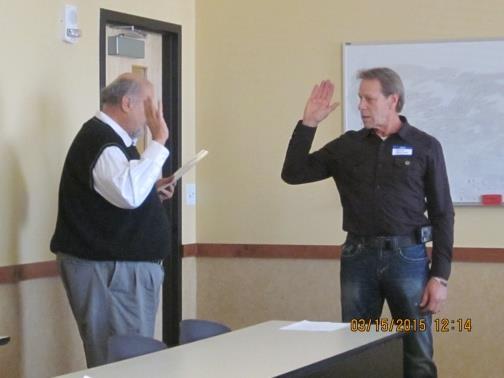 The first order of business was the induction of our newest member, David Kaufman.
