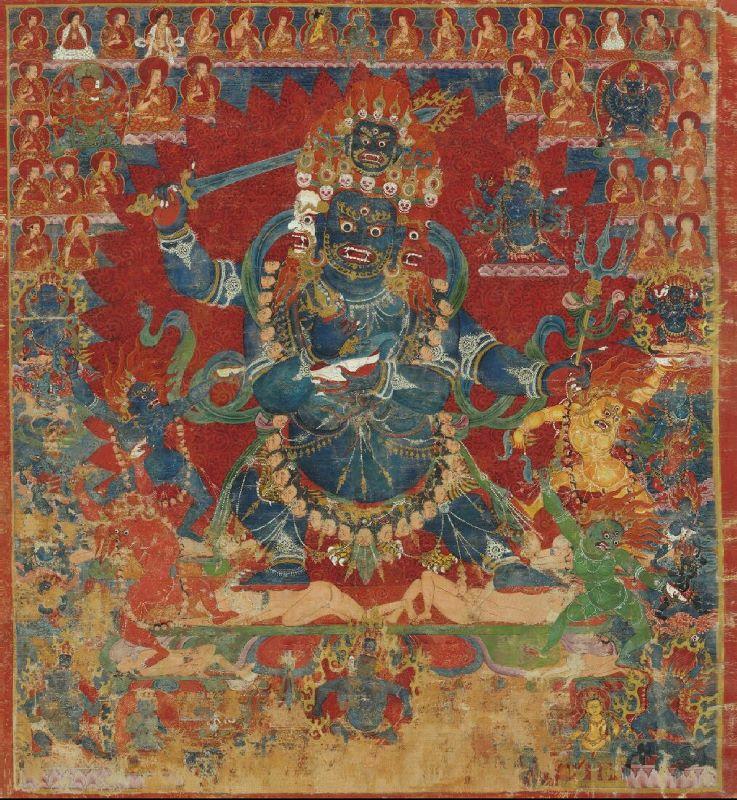 Figure 11. A painting of Mahakala (Japanese. Daikokuten) from Tibet (15th Century).