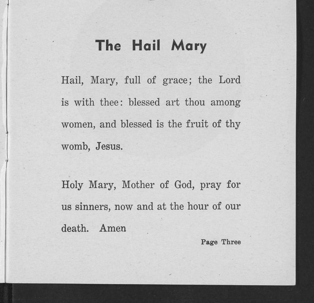 The Hail Mary Hail, Mary,