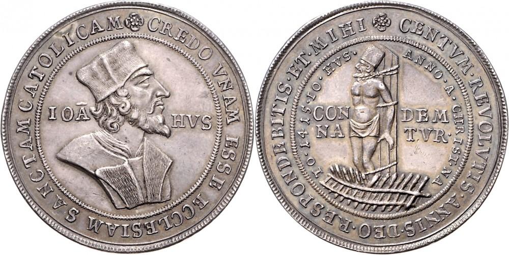 22 This silver medallion was made in 1715 to honour Johan Hus, a Bohemian reformer, who was executed as a heretic in 1415.
