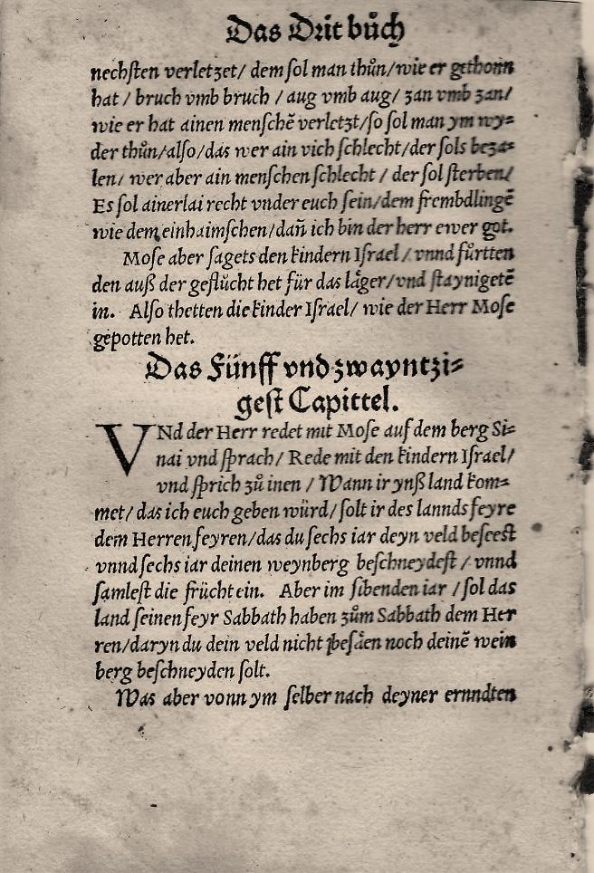 15 This is a leaf from the First Printing of the First Edition of Luther s German Pentateuch (1 st five books in the Old Testament) in 1523.