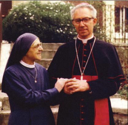 Sister Agatha Bernardini with her brother, Archbishop Giuseppe Bernardini. guide them, but they were guided by the Holy Ghost.