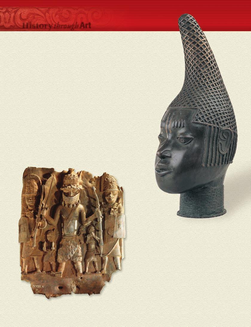 Many of the Benin sculptures were made using the lost-wax process. 1. The artist forms a core of clay that is roughly the shape of the planned sculpture. 2.
