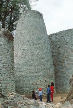Among the ruins were found tall figures of birds, carved from soapstone. Archaeologists believe the construction of Great Zimbabwe may have taken about 400 years.