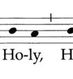 natural accentuation of the text be preserved in the singing of this chant One practical way is to sing the first three notes rather like quarter