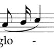 Here is a loose approximation of how it is sung: This would seem to be confirmed in Dom Eugène Cardine s authoritative treatment of Gregorian semiology; certainly in melismatic melodies the melodic